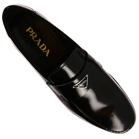 mocassini uomo prada in corda|Mocassini in velluto con logo in Nero .